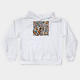 Guitar illustration. Guitar illustration in cubist style Kids Hoodie